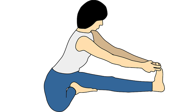 What does head to knee forward bend stretch?