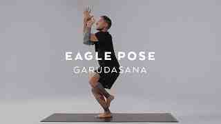 Which arm goes under in Eagle Pose?